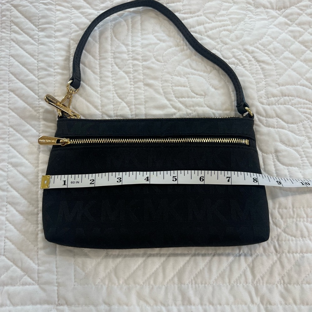 Michael Kors Black Logo Wristlet with Gold Hardware - Picture 9 of 11